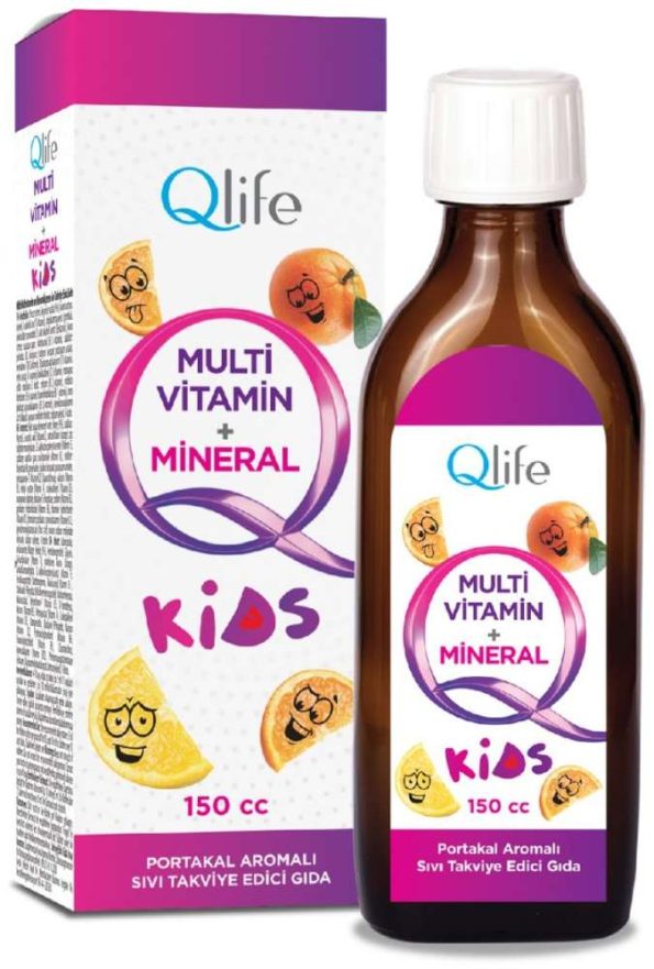 QLIFE Multivitamin + Mineral 150ml Surup Мультивитамин сироп 0.15