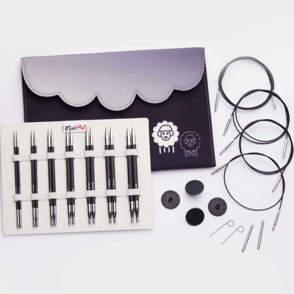 Набор съёмных спиц KnitPro Karbonz Midi, 13 см