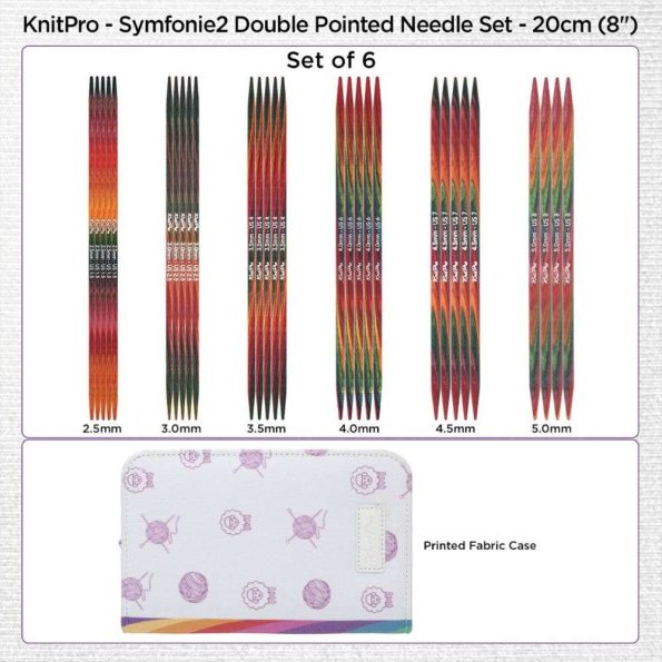 Набор чулочных спиц KnitPro Symfonie 2, 20 см